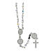 Rosary beads in 925 silver transp. strass, Guardian Angel s1
