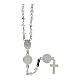 Rosary beads in 925 silver transp. strass, Guardian Angel s2
