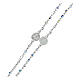 Rosary beads in 925 silver transp. strass, Guardian Angel s3