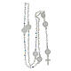 Rosary beads in 925 silver transp. strass, Guardian Angel s4
