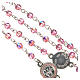 Rosary beads in 800 silver pink  strass, Guardian Angel s4
