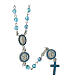 Rosary beads in 800 silver light blue strass, Guardian Angel s1