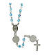 Rosary beads in 800 silver light blue strass, Guardian Angel s2