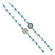 Rosary beads in 800 silver light blue strass, Guardian Angel s3