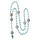 Rosary beads in 800 silver light blue strass, Guardian Angel s4