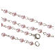 Rosary beads in 800 silver pink glass pearl, Guardian Angel s4