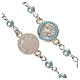 Rosary in 800 silver, light blue pearls and guardian angel s3