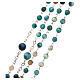Rosary beads in Brazilian agate and sterling silver, 4mm light blue s3