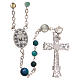 Rosary beads in Brazilian agate and sterling silver, 4mm light blue s2