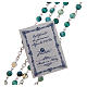 Rosary beads in Brazilian agate and sterling silver, 4mm light blue s4