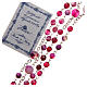 Rosary beads in Brazilian agate and sterling silver, 4mm fuchsia s3