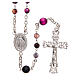 Rosary beads in Brazilian agate and sterling silver, 4mm purple s1