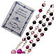 Rosary beads in Brazilian agate and sterling silver, 4mm purple s3