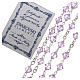 Chapelet argent 925 strass chaîne mailles rondes 6 mm violet s3
