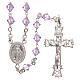 Rosary beads in strass and sterling silver 6mm purple s1
