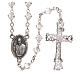 STOCK Rosary beads in strass and sterling silver with Jubilee symbol 6mm clear s2