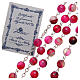 STOCK Rosary beads in Brazilian agate and sterling silver with Jubilee symbol 6mm fuchsia s3