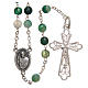 Rosary beads in Brazilian agate and sterling silver with Jubilee symbol 6mm green s2