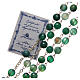 Rosary beads in Brazilian agate and sterling silver with Jubilee symbol 6mm green s3