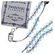 Rosary beads in strass and sterling silver 4mm light blue s3