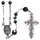 Rosary beads in strass and sterling silver 4mm black s2