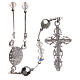 Rosary beads in strass and sterling silver 4mm iridescent s2