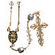 Rosary beads in strass and golden sterling silver 4mm iridescent s2