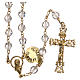 Rosary beads in strass and golden sterling silver 6mm white s1