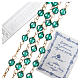 Rosary beads in strass and golden sterling silver 6mm green s3