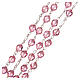 Rosary beads in strass and golden sterling silver 6mm pink s3