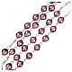 Rosary beads in strass and sterling silver 6mm amethyst s3