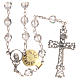 Rosary beads in strass and sterling silver 6mm white s2