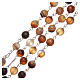 Rosary beads in Brazilian agate and sterling silver 6mm amber s3