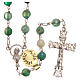 Rosary beads in Brazilian agate and sterling silver 6mm green s1