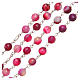 Rosary beads in Brazilian agate and sterling silver 6mm fuchsia s3