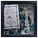 Rosary beads in Brazilian agate and sterling silver 6mm blue s4