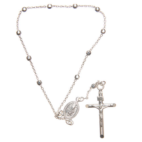 Rosary beads in sterling silver with grains measuring 3mm 1