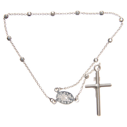 Rosary beads in sterling silver with grains measuring 3mm 2