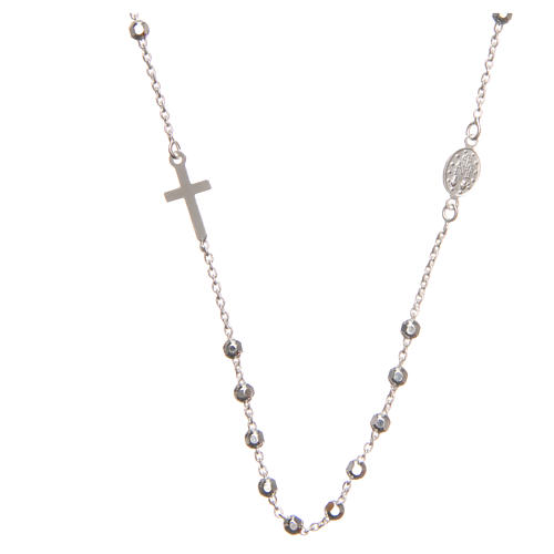 Rosary in sterling silver with grains measuring 3mm 2