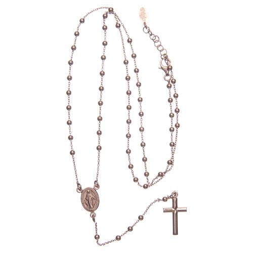 Collana rosario AMEN classico argento 925 fin. Rosè 4