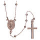 Collana rosario AMEN classico argento 925 fin. Rosè s1