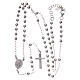 Collana rosario AMEN classico 3 mm arg 925 fin. Rodio s4