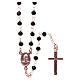 Collana rosario AMEN classico crist neri arg 925 Rosè s1