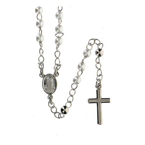 Collana rosario AMEN classico perle arg 925 Rodio 1