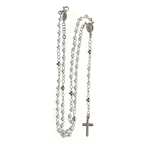 Collana rosario AMEN classico perle arg 925 Rodio 4