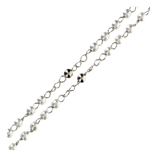 Rosary Necklace AMEN classic pearls, silver 925 Rhodium 3