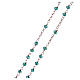 Rosary Necklace AMEN classic green crystals, silver 925 Rosè s3