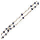 Halskette von AMEN mit blauen Perlen aus 925er Silber, Gold s3