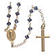 Rosary Necklace AMEN classic blue crystals, silver 925 Yellow s2