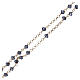 Rosary Necklace AMEN classic blue crystals, silver 925 Yellow s3